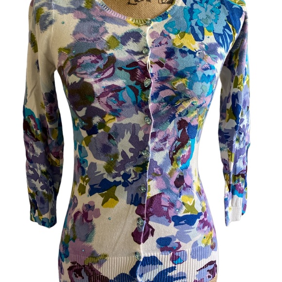 Charlotte • multicolor floral button down cardigan • medium - Picture 7 of 7